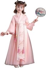 Girl's Hanfu Dress, New Spring/Autumn Style Chinese Tang Suit, Fairy-like Princess Ancient Ruqun Dress, Traditional Chinese Costume for Kids