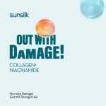 ⁦Sunsilk Collagen Blends Shampoo, for damaged hair, Out With Damage, Infused with Collagen + Niacinamide, 350ml⁩ - الصورة ⁦4⁩