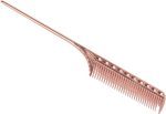 ⁦Rat Tail Hair Comb, Metal Rat Tail Comb Barber Aluminum Metal Comb Professional Teasing Comb Styling Comb for Salon & Personal Use (Gold #13)⁩ - الصورة ⁦6⁩