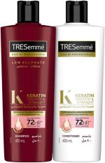 Tresemme Shampoo Keratin Smooth & Straight, 400ml + Tresemme Conditioner Keratin Smooth & Straight, 400ml