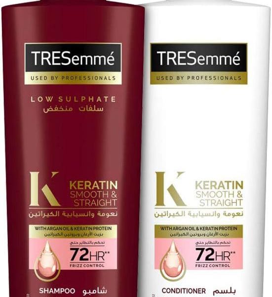 Tresemme Shampoo Keratin Smooth & Straight, 400ml + Tresemme Conditioner Keratin Smooth & Straight, 400ml