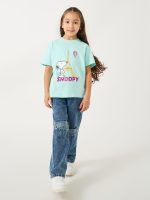 ⁦Styli Girls Over Size Snoopy T-Shirt⁩ - الصورة ⁦3⁩