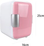 ⁦VVBNGVH Small refrigerator Portable Mini Refrigerator Car Refrigerator Cool Automatic Compressor Freezer(Pink)⁩ - الصورة ⁦2⁩