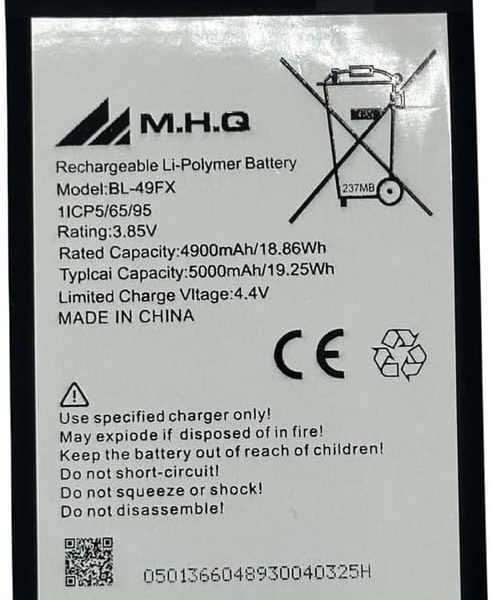 M.H.Q Battery Compatible With Bl49Fx Infinix Hot 8 (X650B) Battery