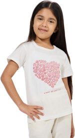 Styli Girls Heart Graphic Print Cotton T-Shirt