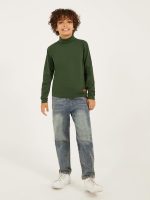 ⁦Styli Boys Solid High-Neck T-Shirt With Patch Detail⁩ - الصورة ⁦3⁩