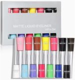 Goreem 14 Color Matte Li-qu-id Eyeliner Set Colorful for Women Waterproof Long Lasting Rainbow Pencil Quick Dry Eyes Makeup Kit.