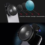⁦NALACAL Phone Camera Lens, 2 in 1 Professional Phone Camera Lens, Universal Cell Phone Clip-on Lens Kit, 37mm Mobile Phone Lens 0.45x 49uv Super Wide-Angle + Macro HD Lens for All Smartphones⁩ - الصورة ⁦3⁩