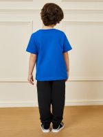 ⁦Styli Boys 2110566003 Solid Round Neck T-Shirt & Jogger Set⁩ - الصورة ⁦5⁩