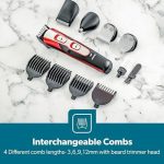 ⁦Geepas,GTR8724,11 In 1 Rechargeable Grooming Kit, Black And Blue⁩ - الصورة ⁦8⁩
