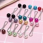 ⁦Sanbo 12pcs Muslim Hijab Clip Pins Simulated Pearl Women Girls Scarf Shawl Brooch Clip Hijab Buckles⁩ - الصورة ⁦5⁩