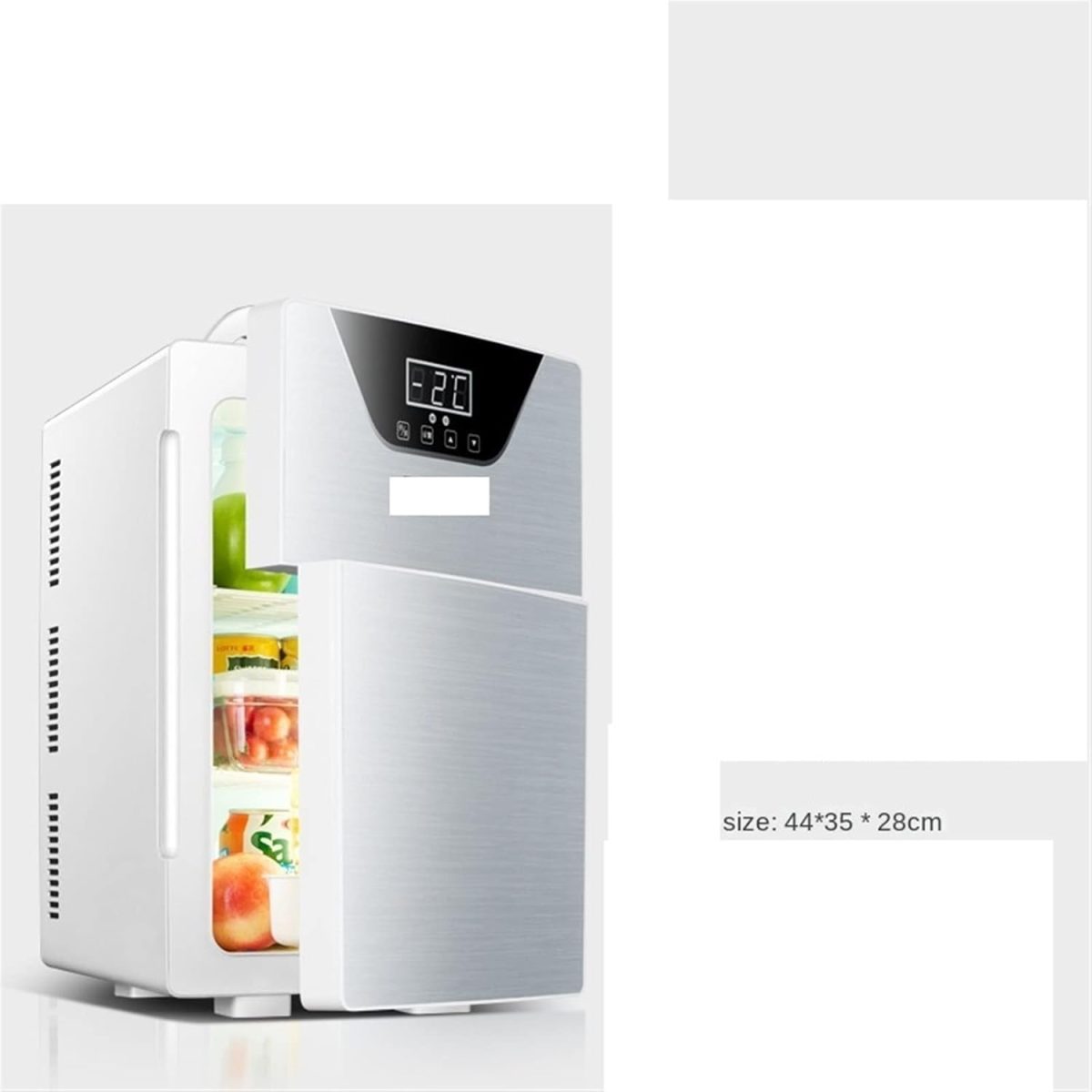 ⁦QBNZAXC Mini fridge 20L Refrigerator Mini Small Refrigerator Home Dual-use Cold And Warm -Door Refrigerator Fresh-keeping Box⁩ - الصورة ⁦3⁩