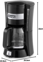 ⁦Delonghi Coffee Machine Up To 15 Cup Americano Maker, 900W, 40 Min Auto Shut Off, REUsable Filter, Anti Drip Feature, Warming Plate And Easy To Clean , Icm15211, Black,⁩ - الصورة ⁦5⁩