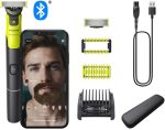 Philips OneBlade 360 Authentic Connected Face & Body Electric Shaver, Beard Trimmer and Body Groomer, 1x360 Blade, 1x Original Blade, 1x 5in1 Adjustable Comb, 1x Body Kit, 1x Travel Case, QP4631/65