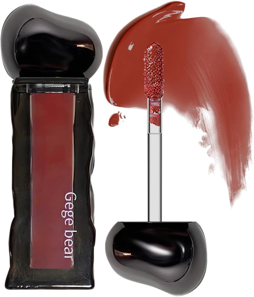 L&Wen Lip Gloss, Mirror Glossy Ultra Hydrating Long Lasting Nonstick Cup Moisturizing High Pigmented Liquid Lipstick, Plump Lips and Improve Complexion Red/Brown 06#