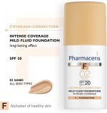 ⁦Pharmaceris F Intense Coverage Mild Fluid Foundation SPF 20, 30 Ml(02 Sand) – Lightweight Creamy Formula With Sodium Hyaluronate Milk Thistle Honeysuckle And Vitamin B3 For Sensitive Skin⁩ - الصورة ⁦3⁩