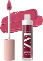 Zayn & Myza Transfer-Proof Power Matte Finish Lip Colour, Water & Smudge Proof, Long Lasting, Hala & Vegan, 6ml (Toasted Berry)
