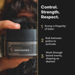 ⁦The Beard Struggle Warrior’s Beard Balm - Silver Collection, Viking Storm - Non-Greasy Low-Hold Formula, Luxurious Cologne-Grade Fragrances 100% Natural Ingredients - 50g / 1.76 US. oz.⁩ - الصورة ⁦2⁩