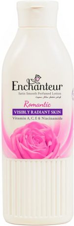 Enchanteur romantic perfumed body lotion with aloe vera & olive butter for satin smooth skin, for all skin types, 250 ml