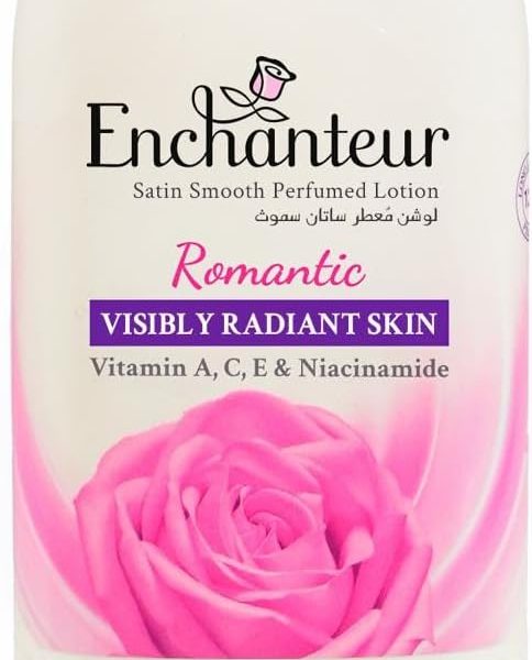Enchanteur romantic perfumed body lotion with aloe vera & olive butter for satin smooth skin, for all skin types, 250 ml