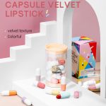 ⁦DEROL SWETIYOU Pill Capsules, 16 Pcs Mini Matte Lipstick Set, Cute Waterproof Long Lasting Velvet Capsule Lipstick⁩ - الصورة ⁦5⁩