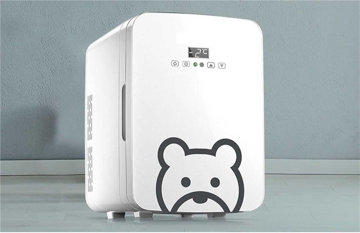 ⁦DDCVFREE Mini fridge Refrigerator 10L Refrigerator Mini Small Household Portable Heating And Cooling Box Skin Care Fridge Skincare Fridge⁩ - الصورة ⁦3⁩