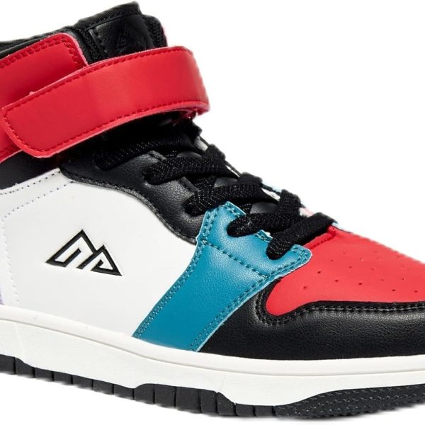 Oaklan By Shoexpress Boy's Oaklan By Shoexpress Panelled High-Top Sneakers With Hook And Loop Closure