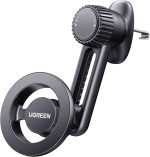 UGREEN Car Phone Holder Car Mount, [360° Rotation for Air Vent], One-hand Auto Lock, Metal Hook Grey Mobile Holder, Fit for iPhone 16/15/14/13, Samsung S25/24/23, 5.8-7.2" Smartphone Accessories