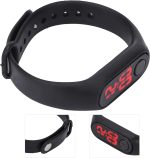 ⁦BNBNMA Smart Digital Watch,Rubber Sports and Fitness Bracelet Luminous Electronic Watch Fashion Fashion Wrist Watch Fashion Anti-Swimming Fashion Watch, Unisex Teenage Girls Boys(Black)⁩ - الصورة ⁦6⁩