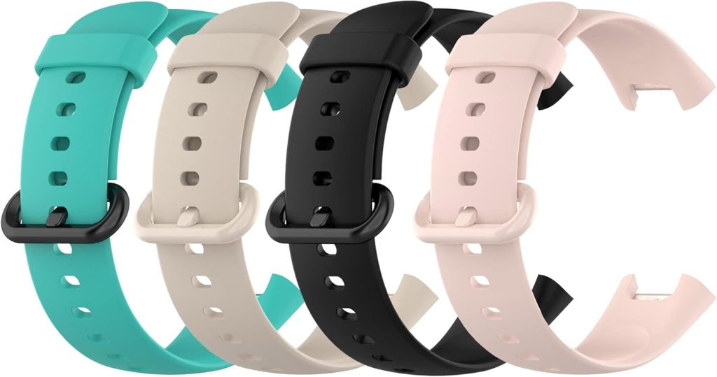 Excefore 4 Pack Straps Compatible with Redmi Watch 1 Lite/Redmi Watch 1/Xiaomi Mi Watch Lite 1 Strap, Soft Silicone Sport Replacement Wristband Colourful Band