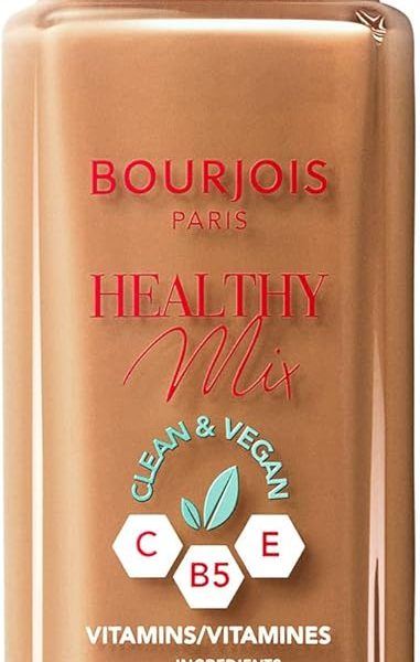 Bourjois Healthy Mix Clean Foundation – Liquid Foundation, Vegan Formula, Makeup – 58W Caramel, 30ml (1.1oz)