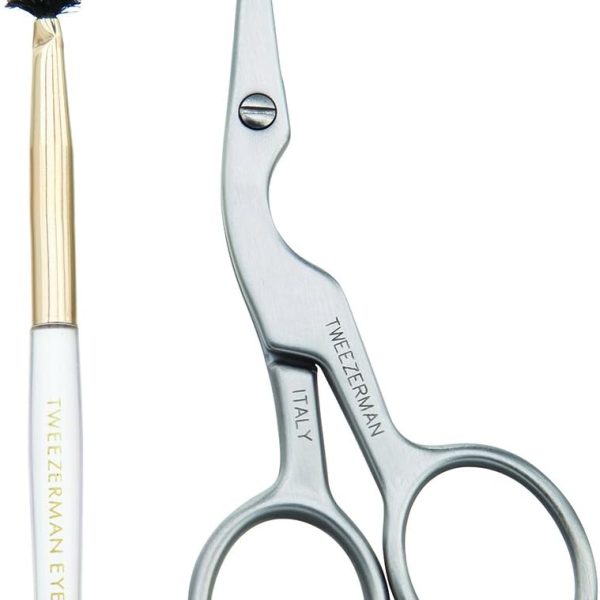 Tweezerman Brow Shaping Scissor and Brush, 2pcs