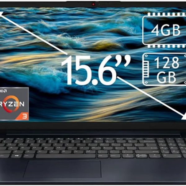 15.6" FHD Laptop - AMD Ryzen 3 & Radeon - 4GB RAM, 128GB SSD - Abyss Blue by Lenovo