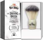 ⁦Man Arden Royal White Premium Shaving Brush With Ultra Soft & Absorbent Bristles & Long Handle | Cruelty Free | For A Smooth Shave⁩ - الصورة ⁦8⁩