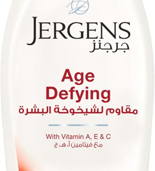 Jergens Age Defying Body Lotion - 400 ml, Anti-Aging Moisturizer with Vitamins A, C, E for Radiant, Youthful Skin, Skin Firming Lotion for Dry Skin, 400 ml