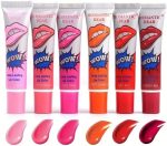 fashion mania 6 Pcs Tear Off Liquid Lipstick Set, Waterproof Long Lasting Lip Gloss, Moisturizing Film Forming Lip Stain Makeup Cosmetics