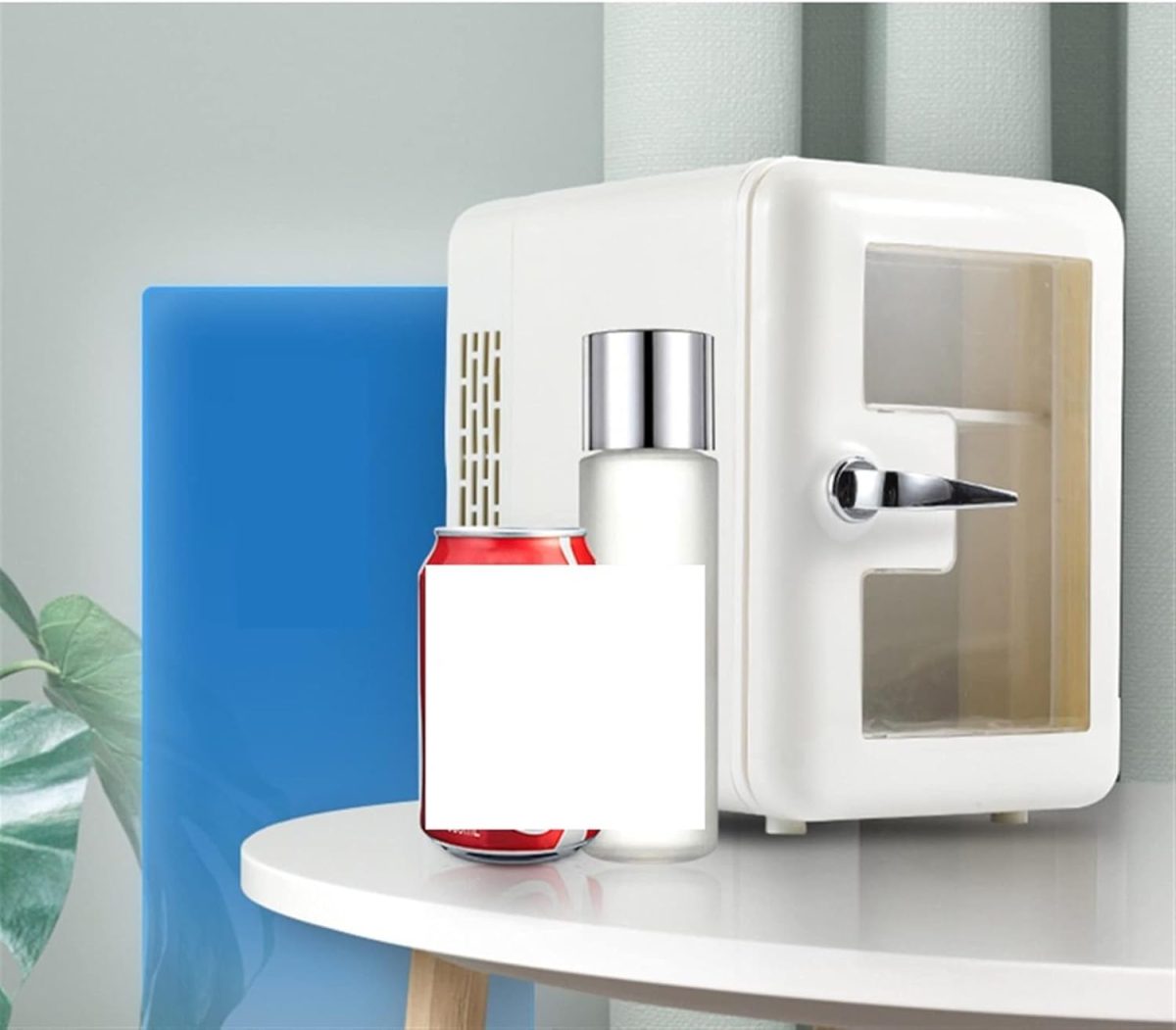 ⁦DDCVFREE Mini fridge Small Refrigerator Beauty Refrigerator Mini Refrigerator USB Cosmetics Transparent Door Refrigerator⁩ - الصورة ⁦4⁩