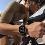 ⁦[3 Pack] Tempered Glass Case for Apple Watch Ultra/Ultra 2 Screen Protector 49mm, Hard PC Face Cover Overall Protection Anti-Scratch Bumper Cases for iWatch 49mm, Black/Clear/Titanium⁩ - الصورة ⁦6⁩