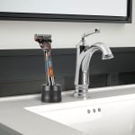 ⁦Linkidea 2 Pack Electric Power Razor Stand, Opening Dia 0.86" (22mm) Aluminum Alloy Men's Shaving Stand for Bathroom Countertops, Compatible with Heated Razor (Dark Grey)⁩ - الصورة ⁦5⁩