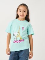 ⁦Styli Girls Over Size Snoopy T-Shirt⁩ - الصورة ⁦2⁩