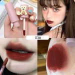 ⁦Khazna Matte Velvet Lip Gloss, 4Pcs Velvet Fog Lip Muddy Texture, Long Lasting Non-Stick Cup Waterproof Feminine Lipstick for Lips and Cheeks⁩ - الصورة ⁦5⁩