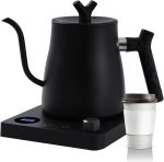Smart Gooseneck Electric Kettle 1.0 Liter with Temperature Adjustment, 40-100°C Adjustable, 304 Stainless Steel, 36 Hour Thermal Preservation, Anti-Dry Burn Protection, 1000W Matte Black