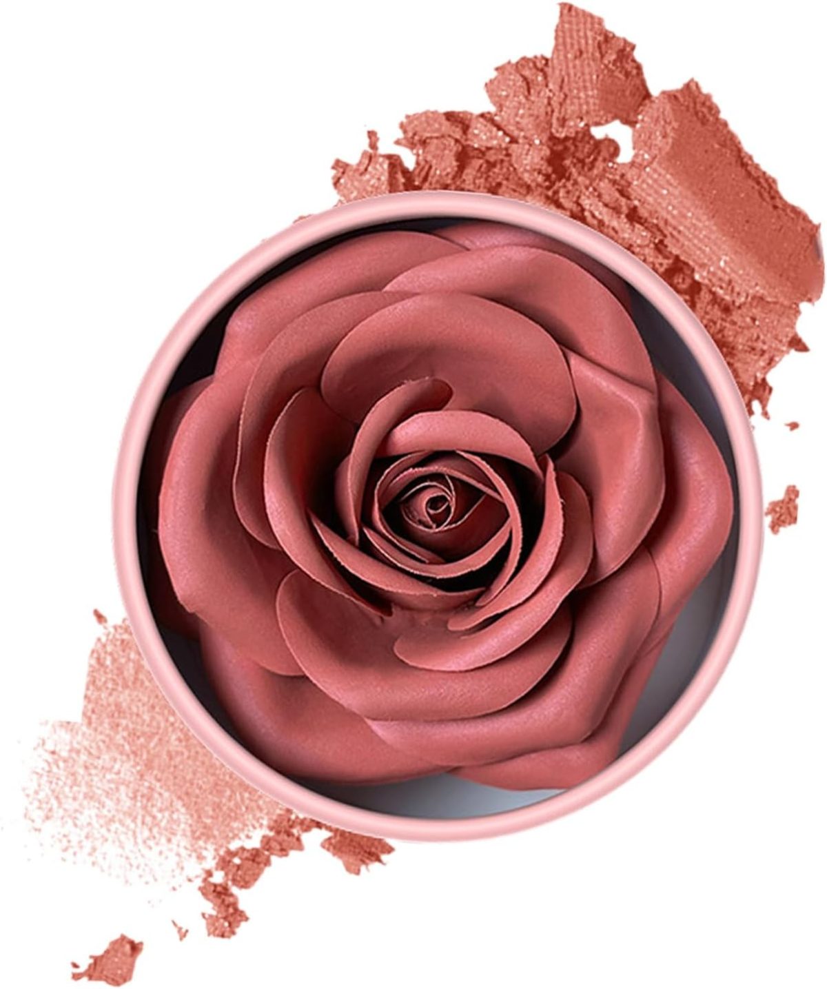 ⁦Rose Blush Flower Blush 3D Rose Petal Long-Lasting Lightweight Buildable Rouge Blusher For Cheek Women Girls Parties Gathering Events⁩ - الصورة ⁦9⁩
