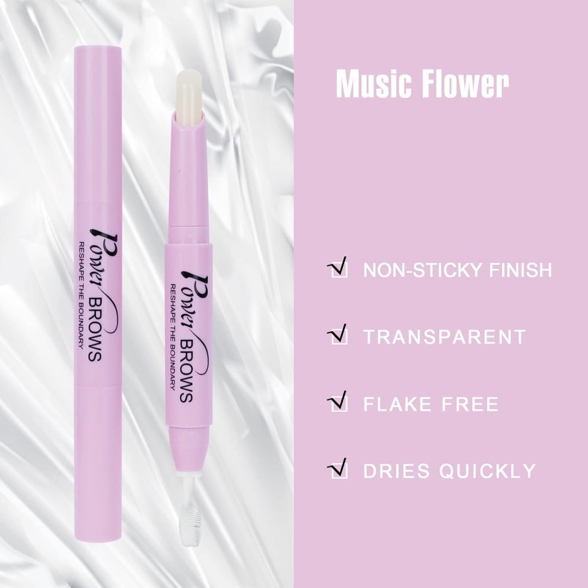 ⁦NALACAL Eyebrow Wax, Clear Waterproof Long Lasting Eyebrow Wax Pen for Feathered Fluffy Brow Shaping Styling Makeup Pencil⁩ - الصورة ⁦5⁩