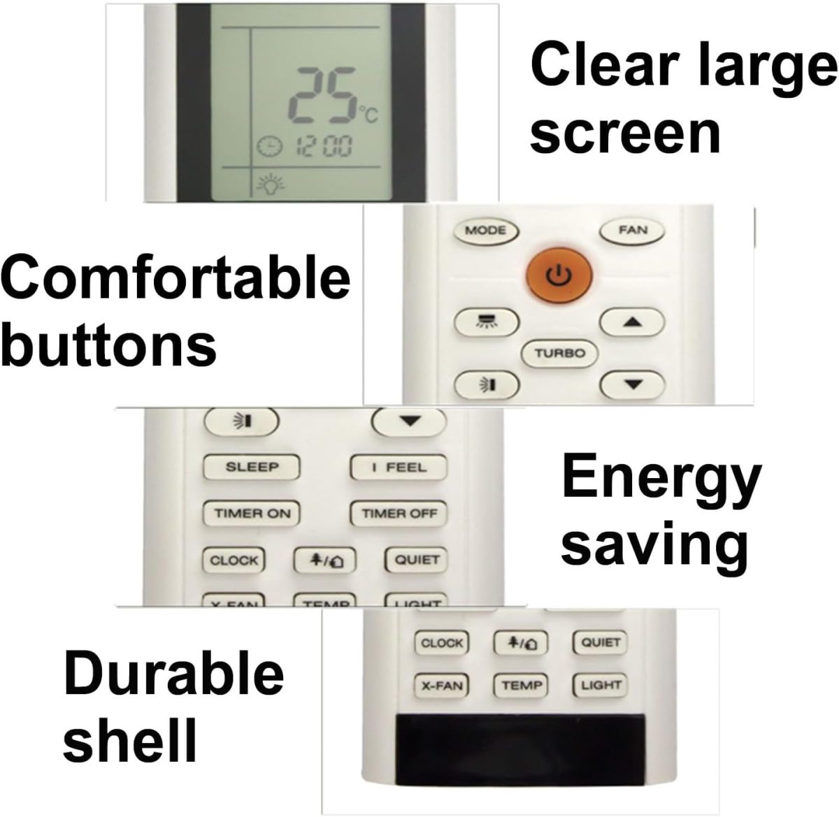 ⁦ANYUAN Air Conditioner Remote Control,Universal AC Remote,Most Air Conditioners compatible Remote Control YAC1FB⁩ - الصورة ⁦2⁩