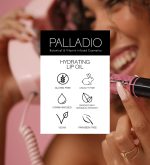 ⁦Palladio Hydrating Lip Oil Infused with Hyaluronic Acid, Non-Sticky Formula, Subtle shine tinted sheer color, liquid lipstick, locks in moisture to prevent chapped lips 0.13 Oz. (BLING)⁩ - الصورة ⁦4⁩