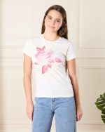 ⁦REDTAG Senior Girls Rose Print T-Shirt⁩ - الصورة ⁦2⁩