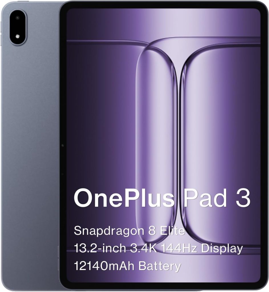 OnePlus Pad 3, Snapdragon® 8 Elite, 144Hz Refresh Rate, Wi-Fi (Storm Blue, 12GB+256GB)