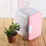 ⁦Avcbno Compact refrigerator Cold Car Fridge Cooler Freezer Portable Pink Portable Mini Home Refrigerator⁩ - الصورة ⁦4⁩
