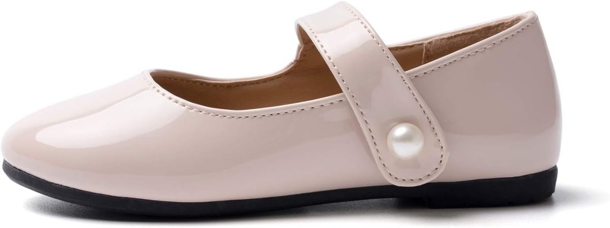 ⁦FUNKYMONKEY Toddler/Little Girl Mary Jane Dress Shoes Casual Slip on Ballet Flat⁩ - الصورة ⁦2⁩